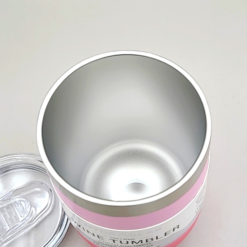 HYDRAGEAR Pink & Red Stainless Steel Wine Tumbler with Lid, NWOT - Picture 8 of 10